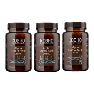 Kobho Labs Triplo Alpha Lipoic Acid Supplement, 3 x 3 x 60 capsules
