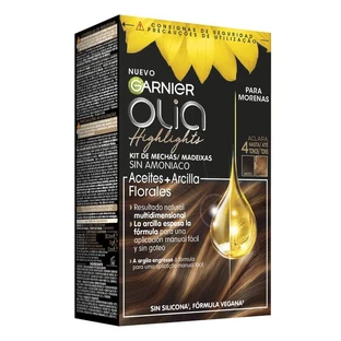 Garnier Olia Highlights Ammonia-vrije permanente haarkleuring met natuurlijke bloemenoliën - Bruintint