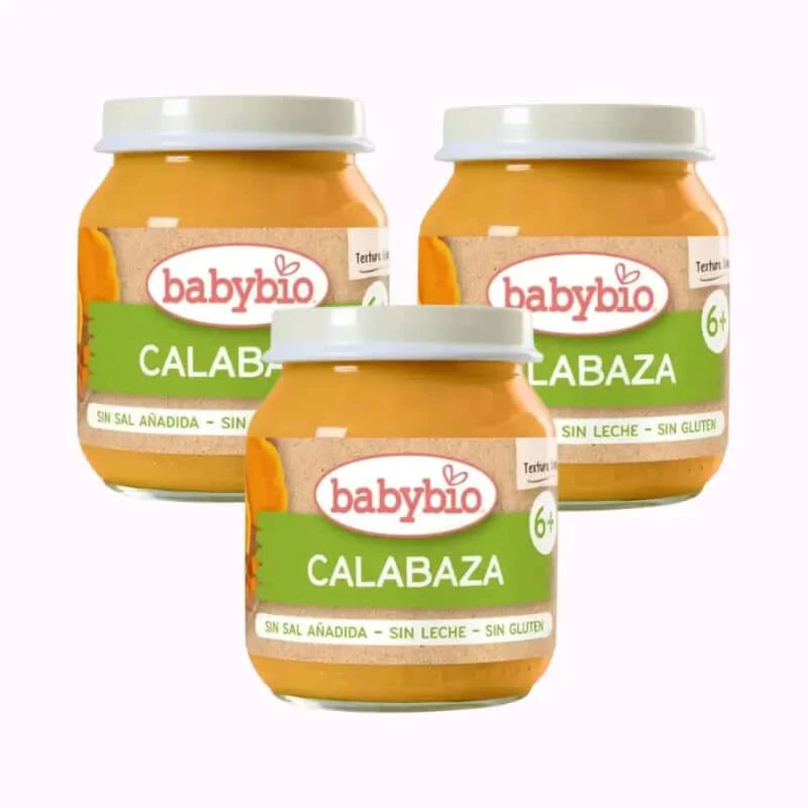 Babybio Pompoenpotje, verpakking 3 x 130 gram