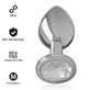 Intense Plug Anal Metal Aluminio Con Cristal Plata Talla M