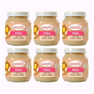 Babybio Pear, Pack 6 x 130 grams