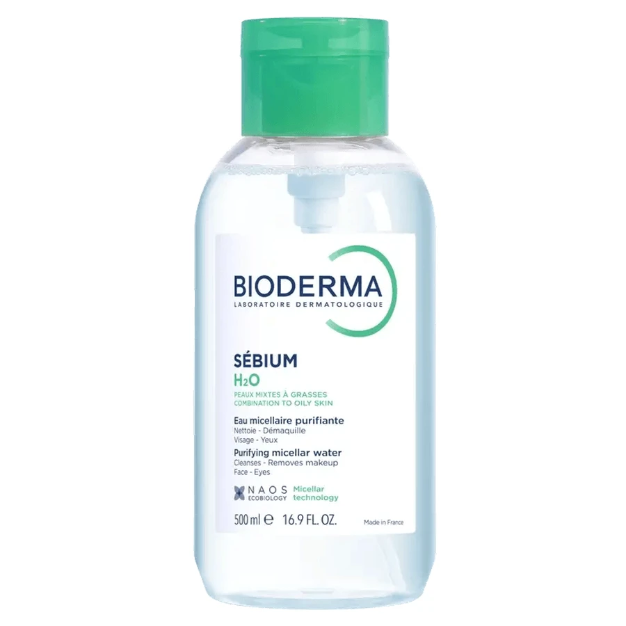 Bioderma Sébium H2O Pump Solución Micelar Acné, 500 ml