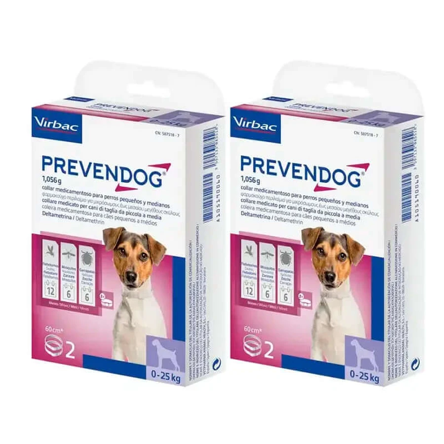 Virbac Prevendog Antiparasitaire Halsband, pak 2 x 60 cm 2 stuks