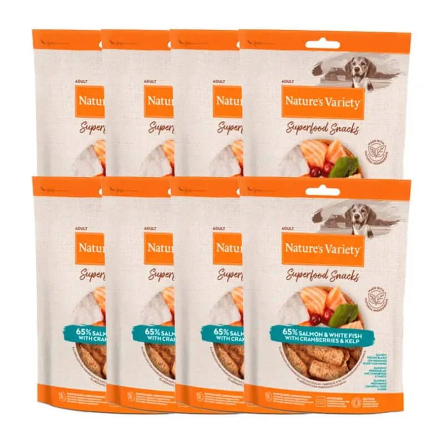 Nature'S Variety Canine Adult Snack Lachs, 8 x 85 g, Snack für Hunde