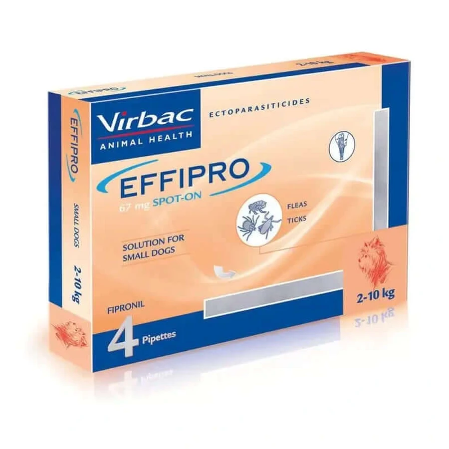 Effipro 67 Mg Spot-On Kleine Hunde 2-10Kg, 4 Pipetten