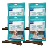 Virbac Veggiedent Fr3sh S, Zahnpflege-Snacks für Hunde kleiner Rassen, Packung mit 4 Einheiten