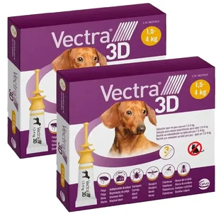 Vectra 3D Hond 1,5-4 Kg, Set 2 x 3 Pipetten