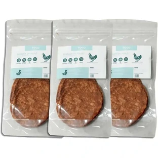 Togo Snack Natural Burger Chicken, paquet de 3 unités