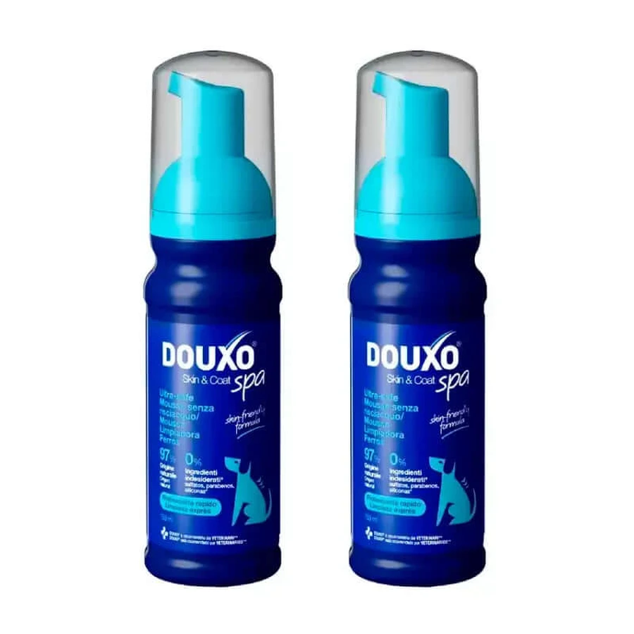Douxo Skin & Coat Spa Ultra Sanfter Express-Reinigungsschaum, Packung 2 x 150 ml