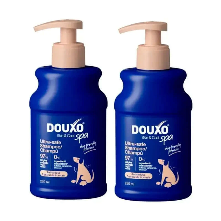 Douxo Skin & Coat Spa Mauserschutz-Shampoo für Hunde, Packung 2 x 250 ml