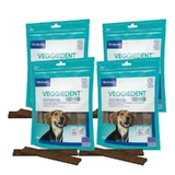 Virbac Veggiedent Fr3sh M, gebitssnacks voor honden van middelgrote rassen, pak 4 eenheden