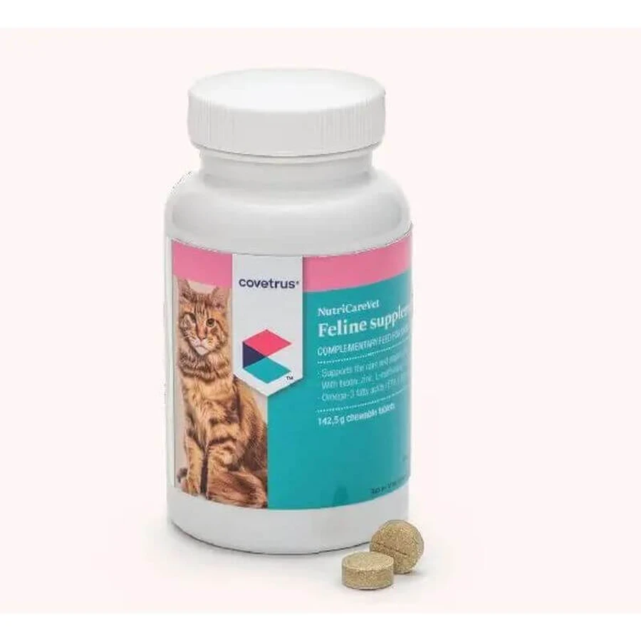 Covetrus Nutricarevet Supplément pour la peau et le pelage des chats, 190Cpd