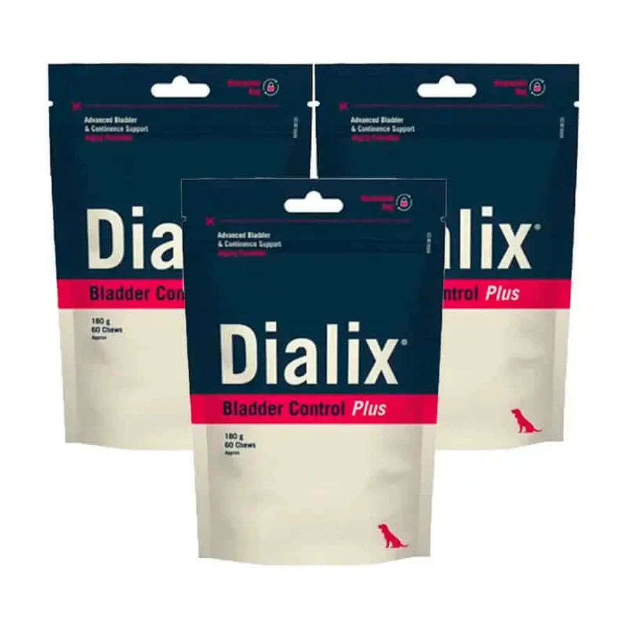 Vetnova Dialix Blasenkontrolle Plus, Packung 3 x 60 Kaugummis