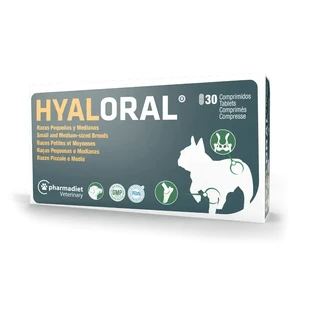 Hyaloral pour chiens de petites et moyennes races, 30 comprimés