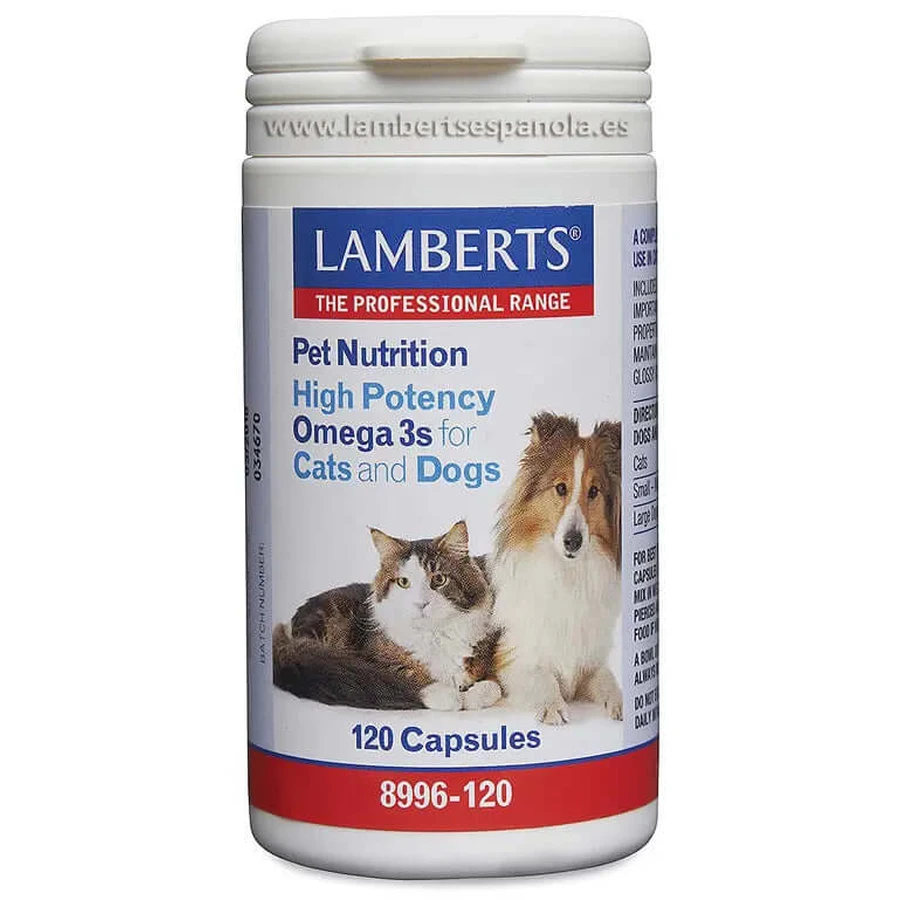 Lamberts Pet Nutrition (Omega 3) Chien Chat 120 Capsules