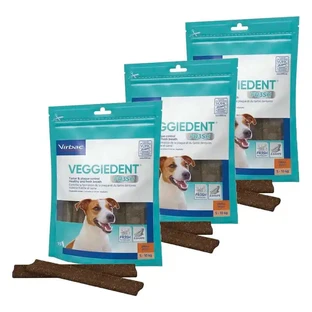 Virbac Veggiedent Fr3sh S, Zahnpflege-Snacks für Hunde kleiner Rassen, 3er-Pack