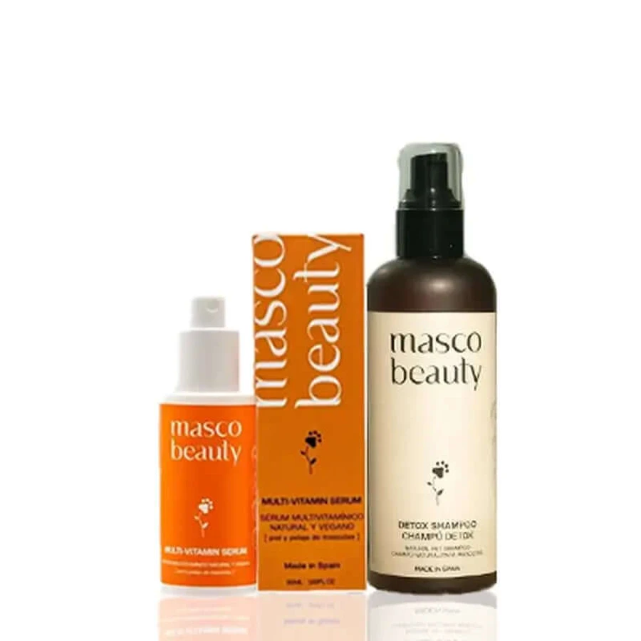 Masco Beauty Coat With Detox Shampoo 250 ml + Multivitamin Serum 50 ml für Hunde