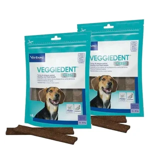 Virbac Veggiedent Fr3sh M, Snacks Dentales Para Perros De Raza Mediana, Pack 2 unidades