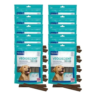 Virbac Veggiedent Fr3sh L, Zahnpflege-Snacks für Hunde großer Rassen, 10er-Pack