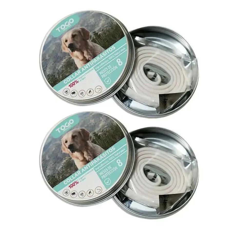 Togo Pack 2 Colliers antiparasitaires pour chiens de toutes tailles