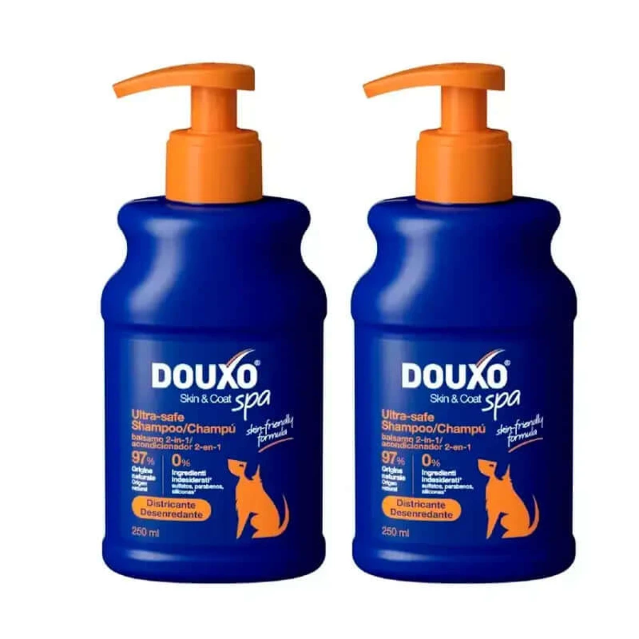 Douxo Skin & Coat Spa 2 en 1 Shampoing et après-shampoing pour chiens, paquet de 2 x 250 ml