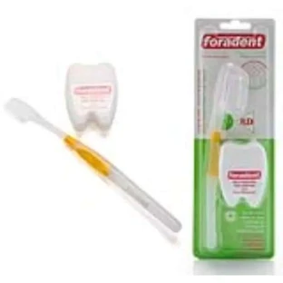 Brosse à dents souple Oradent Clinic + fil dentaire