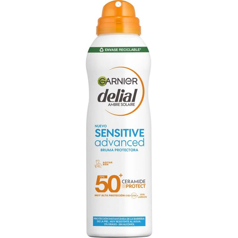 Garnier Delial Sensitive Advanced Ip50+ Bruma Para Pieles Sensibles, Claras E Intolerantes Al Sol. Pediátrico, 150Ml