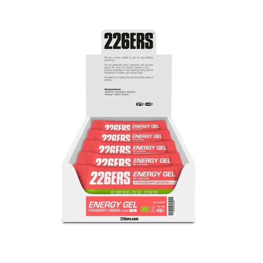 226Ers Energy Gel 40Gr Strawberry & Banana Energy Gel - Koffeinfrei, 30x40 g