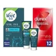 Packung Durex Total Contact 12 Stück + Veet Men Kit Intimzonen