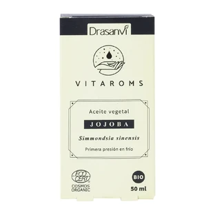 Drasanvi Vitaroms Jojoba Plantaardige Olie Bio (Eerste Koude Druk) Ecocert , 50 ml