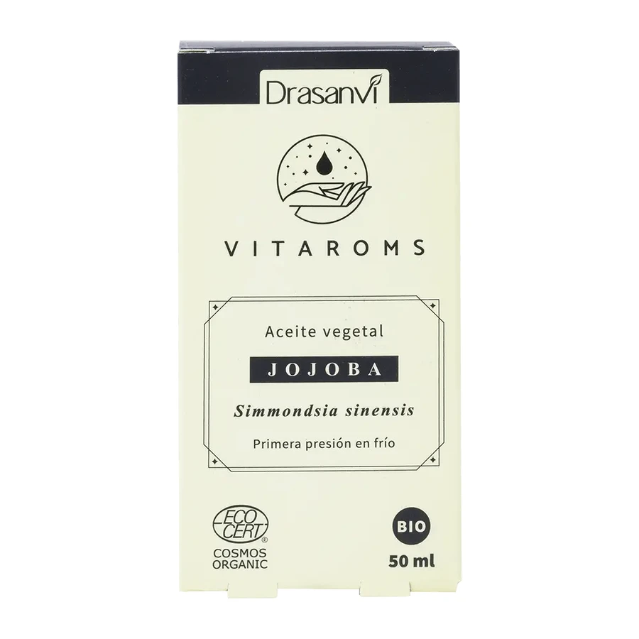 Drasanvi Vitaroms Jojoba Plantaardige Olie Bio (Eerste Koude Druk) Ecocert , 50 ml