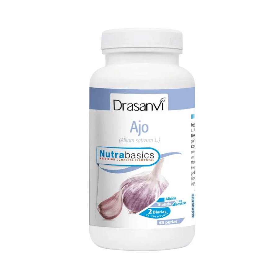 Drasanvi Gemacereerde Knoflook 1000Mg Nutrabasicos Pot , 48 parels