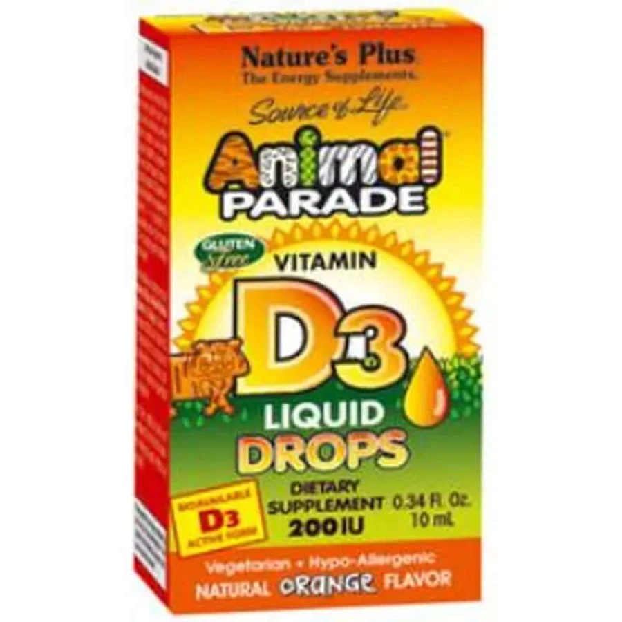 Natures Plus Animal Parade Vit.D3 Drops, 10ml