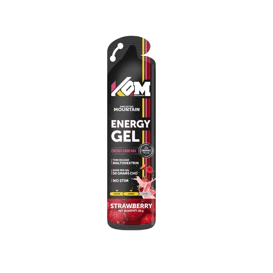 Żele Kom Endurance Sports Nutrition, opakowanie 18 żeli po 80 g, smak truskawkowy.: ceny i cechy