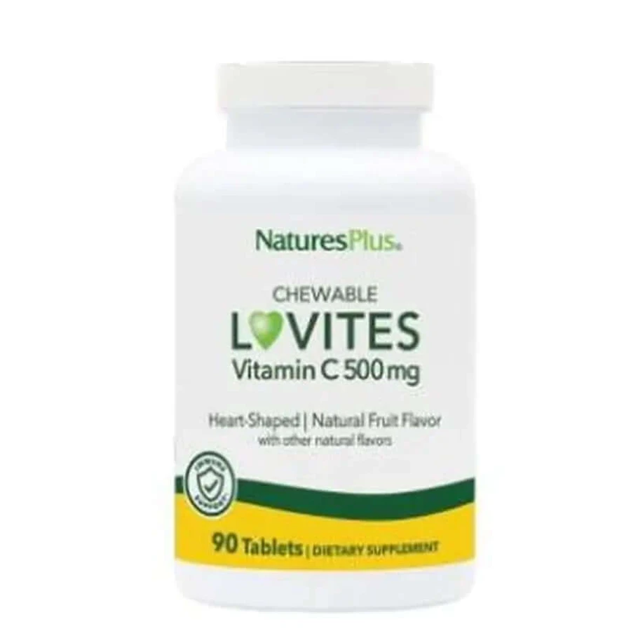 Natures Plus Lovites 500Mg (arôme de cerise), 90 comprimés à croquer