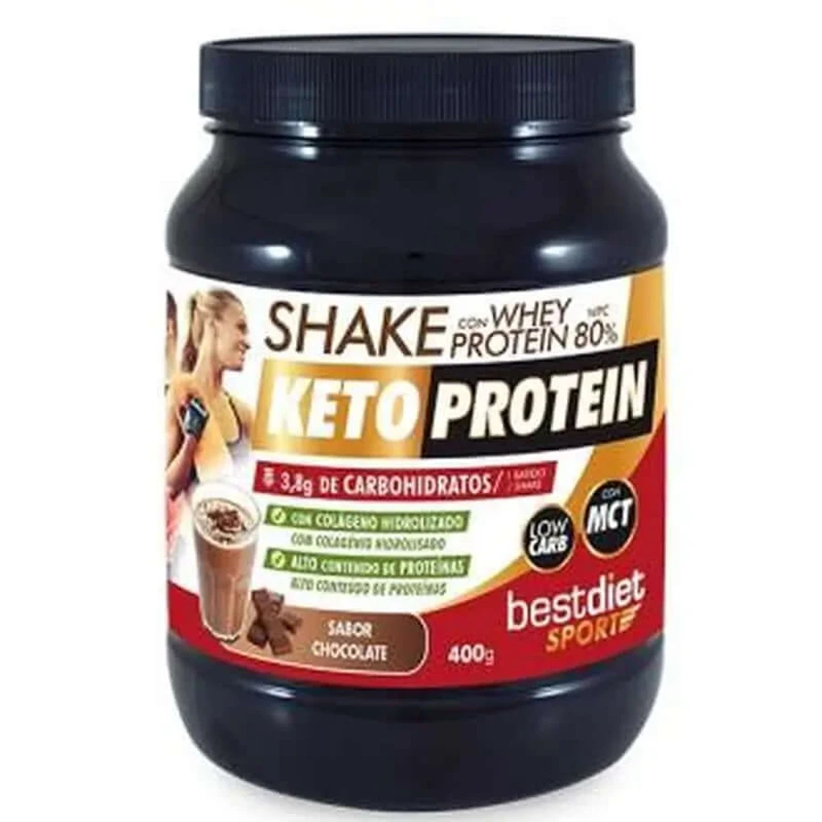 Keto Protein Shake Whey Protein 80% Sabor Chocolate 400Gr