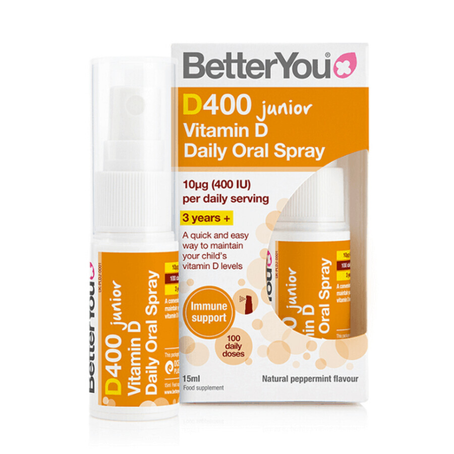 Oral spray with vitamin D Junior, 400UI, 15ml, BetterYou