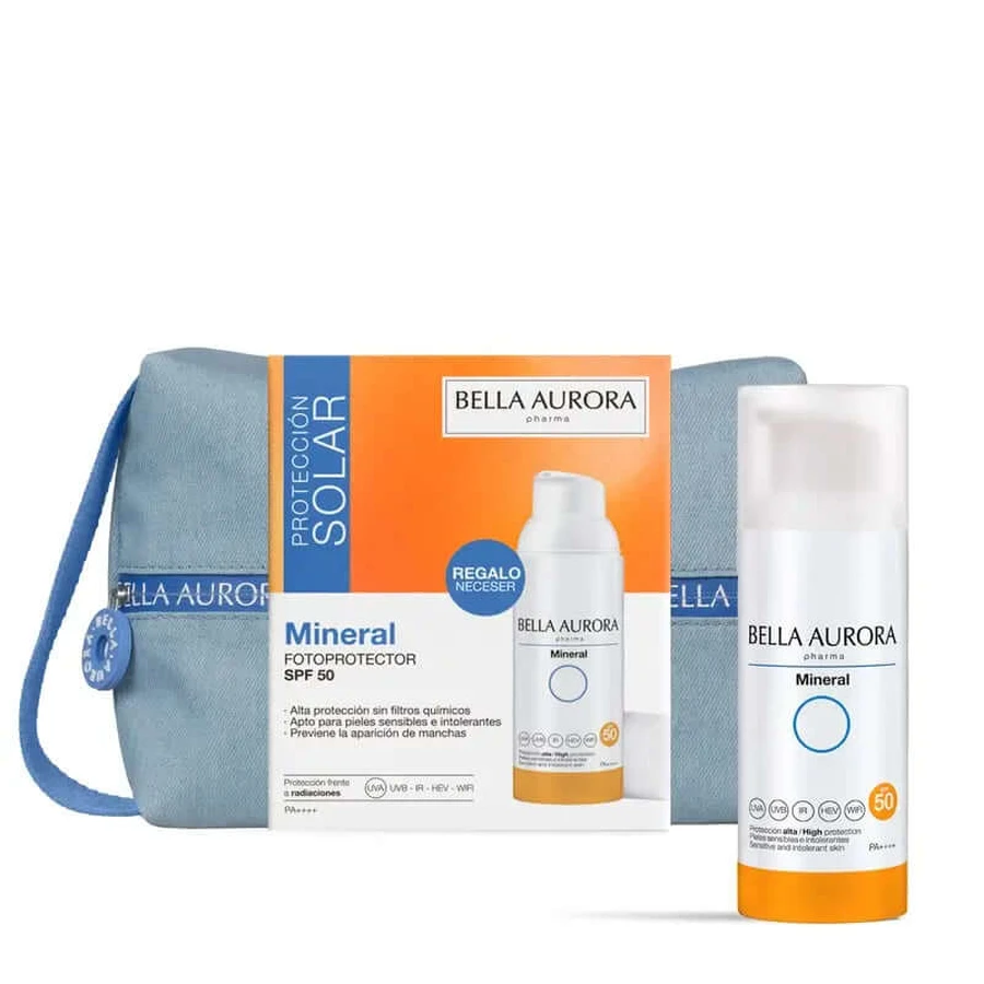 Bella Aurora Fotoprotector AntimanchasMineral Spf50 + Geschenkset Jean, 50 ml