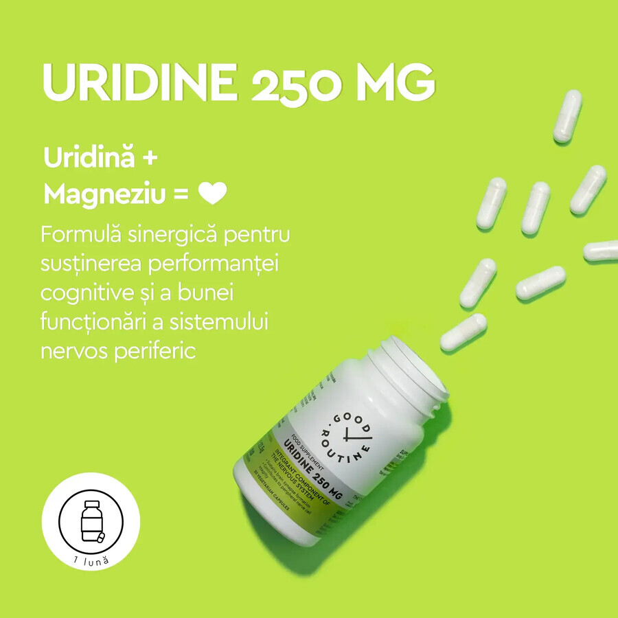Uridina Buena Rutina, 250 mg, 30 cápsulas, Secom