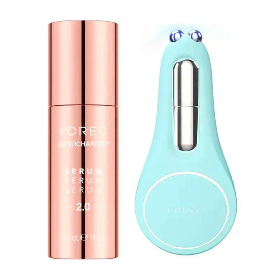 Foreo Supercharged™ Serum 2.0 + Foreo Bear 2 Eyes & Lips Arctic Blue , 2 stuks.
