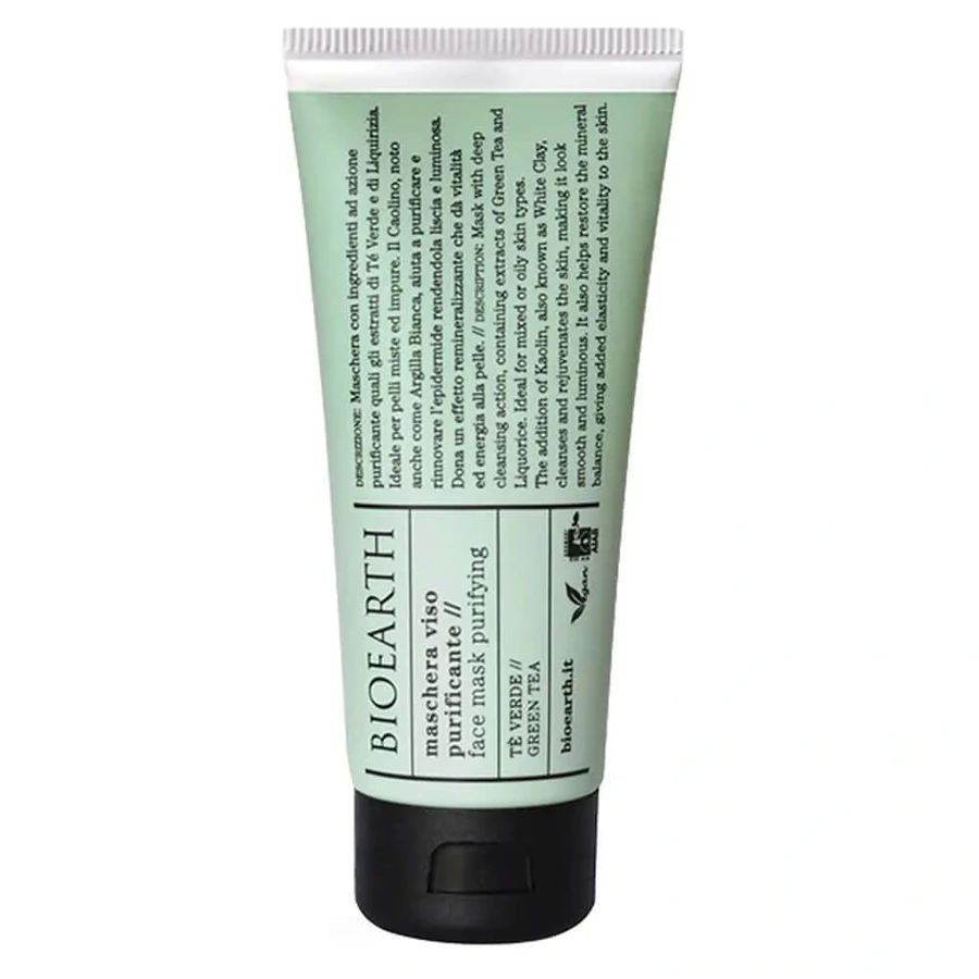 Bioearth Groene Thee Zuiverend Crème Gezichtsmasker , 100 ml