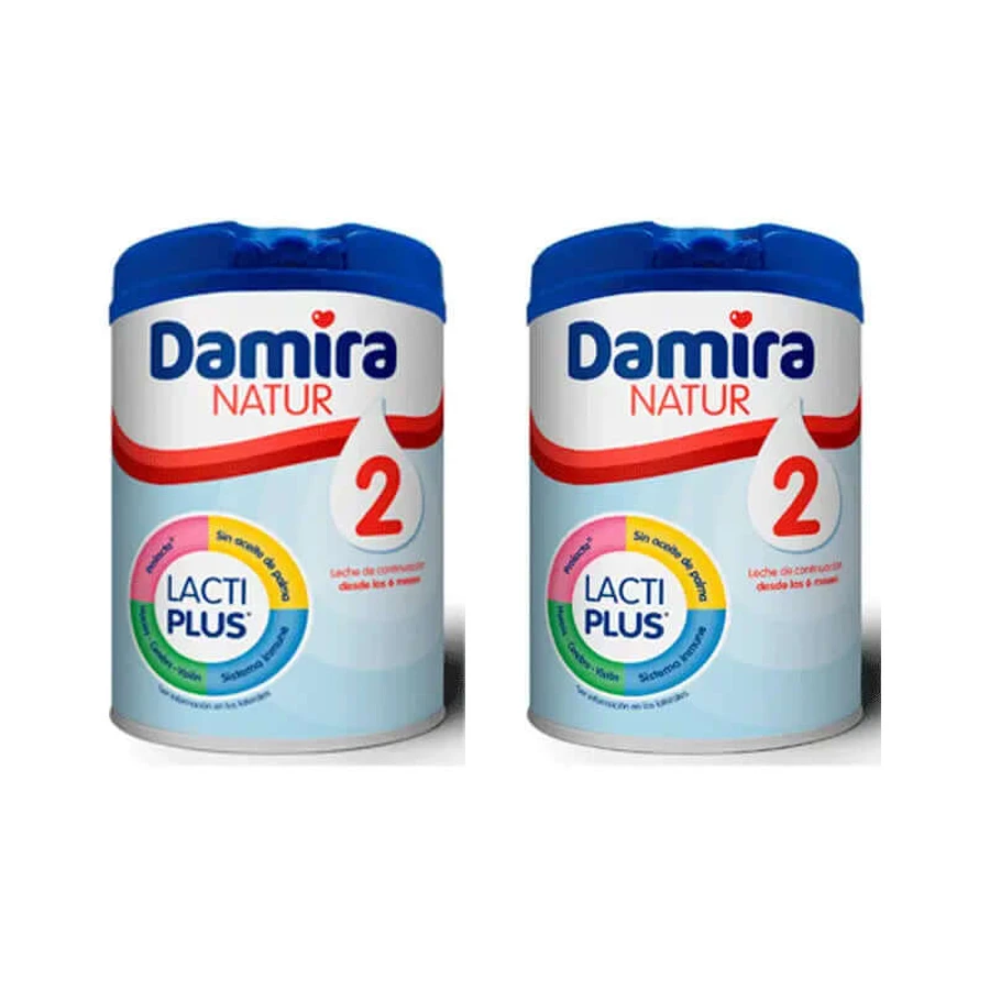 Pack Damira Natur 2 Lait de continuation 2 x 800 gr