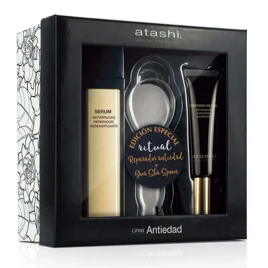 Atashi Anti-Aging Anti-Wrinkle Eye Contour + Redensifying Serum Chest