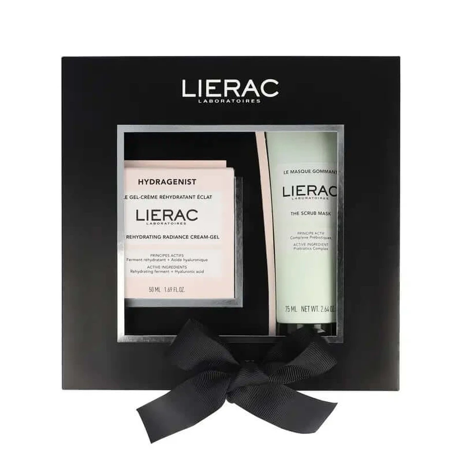 Lierac Hydragenist Hydraterende Verhelderende Gelcrème + Exfoliërend Masker Box, 125 ml