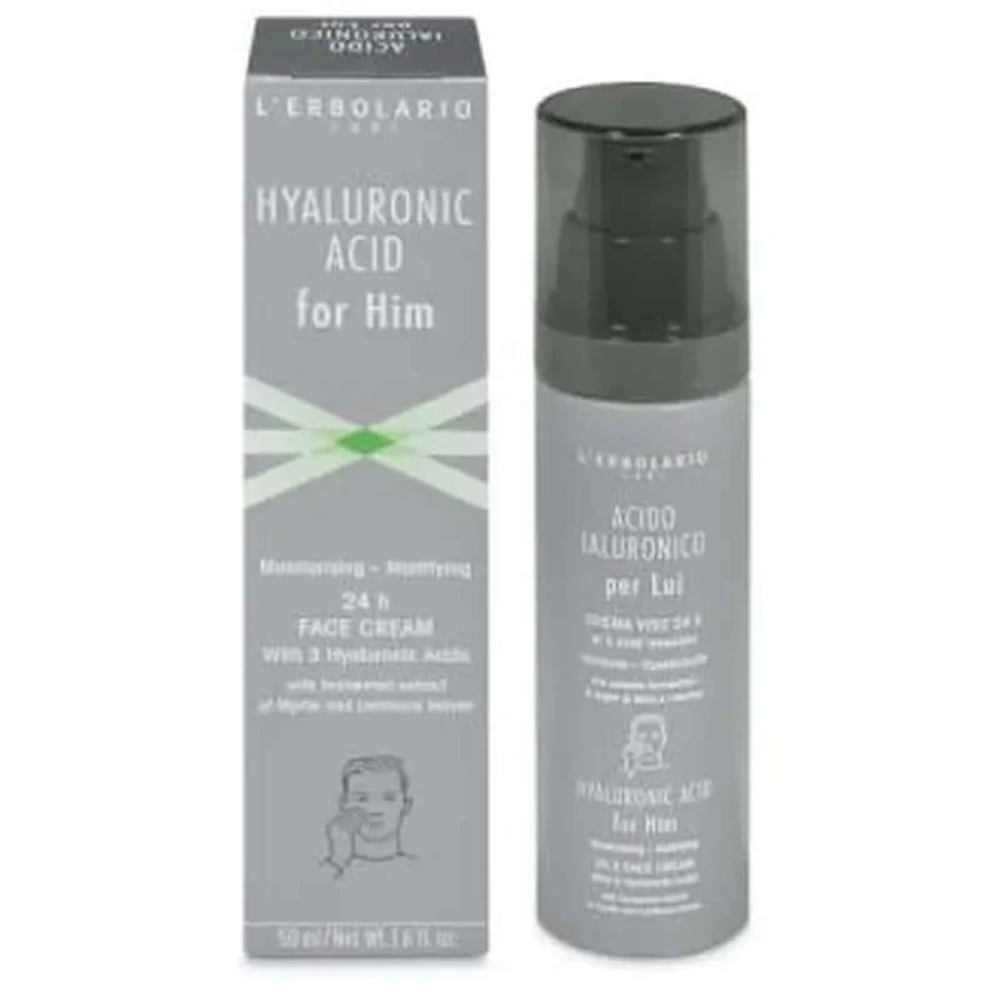 L'Erbolario Men's Hyaluronic Acid Face Cream 24 Hours 50Ml