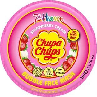 7 Heaven Bubble Chupa Chups Masque à bulles à la fraise et à la crème