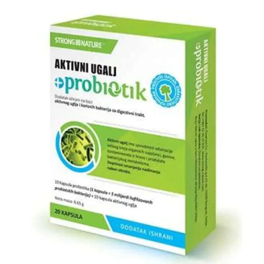 Strong Nature Active Carbon + Probiotic 10+10 Capsules