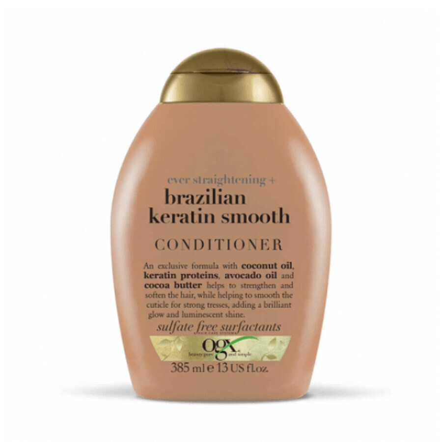 Comprar Acondicionador para cabello liso y suave con queratina brasileña, 385 ml, OGX Acondicionador para cabello liso y suave con queratina brasileña, 385 ml, OGX