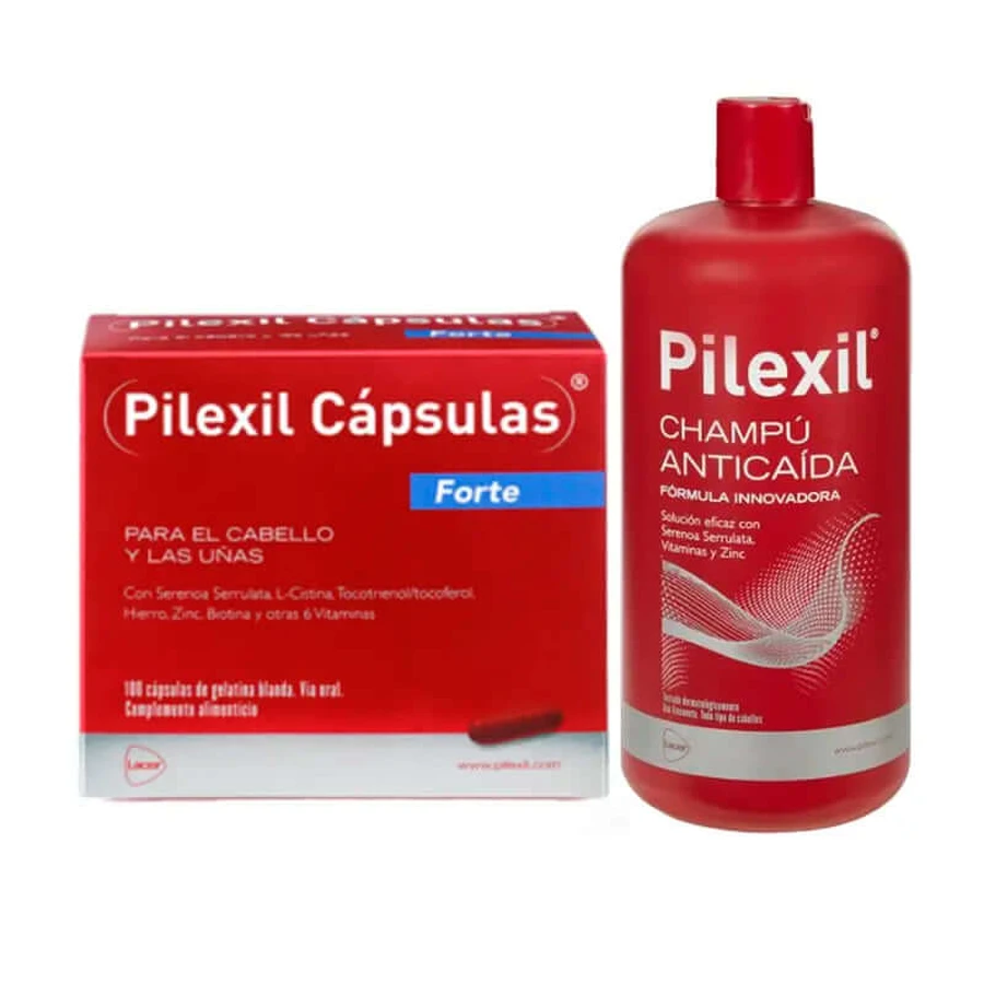 Pilexil Pakket Anticaida forte (100 forte capsules + anticaida shampoo 900 ml)