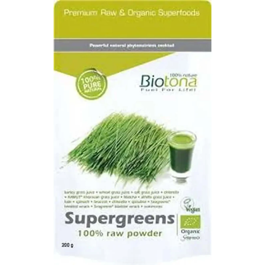 Biotona Supergroenten Rauw Poeder, 200 Gr